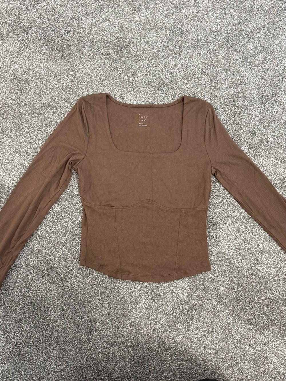Square-Neck Long Sleeve Top
